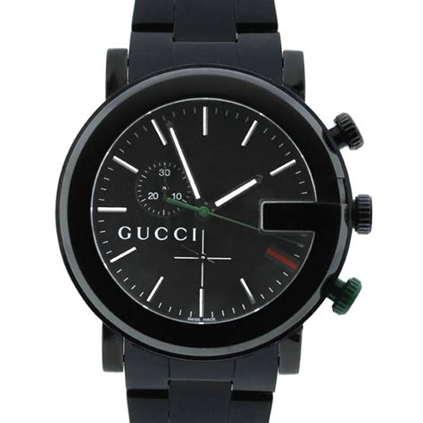 men's gucci watch black face.